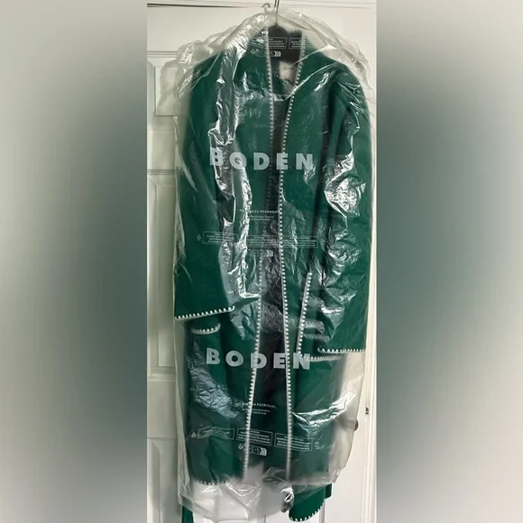 Boden Blanket Stitch Wrap Coat- XL Green Brand New - Picture 2 of 4